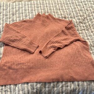 LOFT Women's Ribbed Poncho Style Sweater - Pink